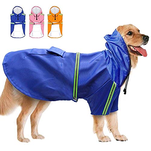 XHAEJ Perros grandes, medianos y pequeños, ropa para mascotas al aire libre, impermeables para perros grandes, abrigos impermeables para perros - Yellow_4XL