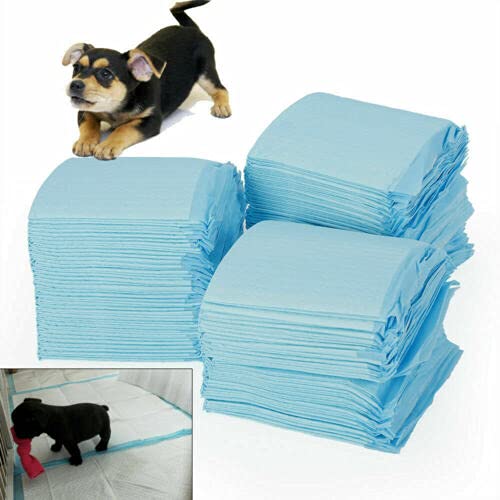 XIANXUS 100 x Empapadores Perros Almohadillas de Entrenamiento para Cachorros Almohadillas de Inodoro para Orinar de Mascotas Domésticas Pañales de Gatos Conejos 33 x 45 cm