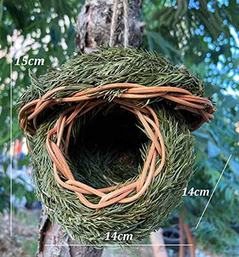 XIAOHUAHUA Cueva De La Jaula De La Jaula De Pájaro Tejida A Mano Y Cueva De Cría, Adecuada para Loros, Canarios O Lorikeets U Otras Aves