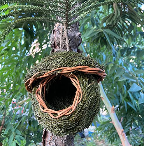 XIAOHUAHUA Cueva De La Jaula De La Jaula De Pájaro Tejida A Mano Y Cueva De Cría, Adecuada para Loros, Canarios O Lorikeets U Otras Aves