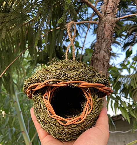 XIAOHUAHUA Cueva De La Jaula De La Jaula De Pájaro Tejida A Mano Y Cueva De Cría, Adecuada para Loros, Canarios O Lorikeets U Otras Aves