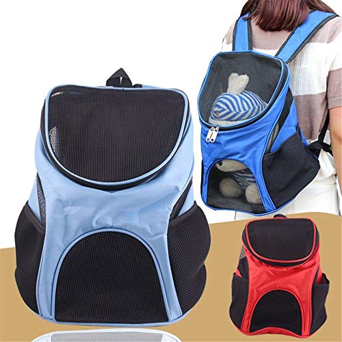 XiaoZou Mochila Mascota Gatito y Perro Cachorro |Diseño de ventilación portátil Listo for Usar Características de Seguridad de Entrada de Doble Cara y Soporte de amortiguación for Viajes, Cami