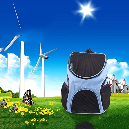 XiaoZou Mochila Mascota Gatito y Perro Cachorro |Diseño de ventilación portátil Listo for Usar Características de Seguridad de Entrada de Doble Cara y Soporte de amortiguación for Viajes, Cami