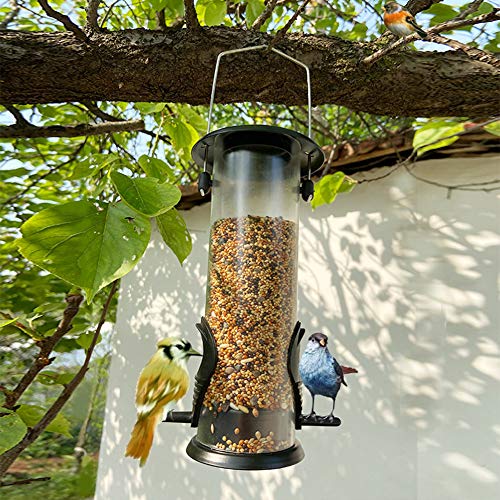 xihan123 Comederos para Pajaros Comedero Pajaros Exterior Colgante Jaula para Pajaros para El Alimentador De Semillas Híbrido Atrae A Las Aves Silvestres Camachuelo Jilguero