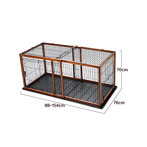 XINTONGSPP La Jaula de Mascotas, la Jaula retráctil de Madera, la Jaula del Gato, la Cerca de Mascotas es Adecuado para Gatos, Perros y Otros Animales pequeños,B,88×58×62cm