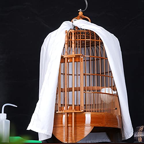 XQWERJ Bird Cage Pet Parrot Bamboo Handmade Bird Cage Double Door Bird Cage Portable Bird Cage Can Be Hanged Outdoors (Brown 36 * 36 * 62cm)