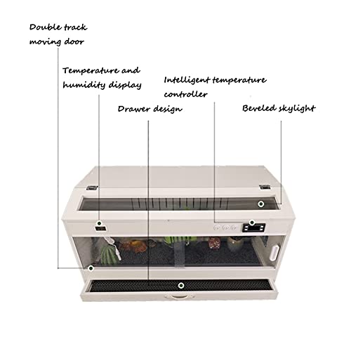 Xu-pet Caja de Temperatura Constante, Tanque de Reloj de reproducción de alimentación, camaleón, Lagarto, hámster, Reptil, vivero, terrario (Size : 100 * 50 * 50CM)