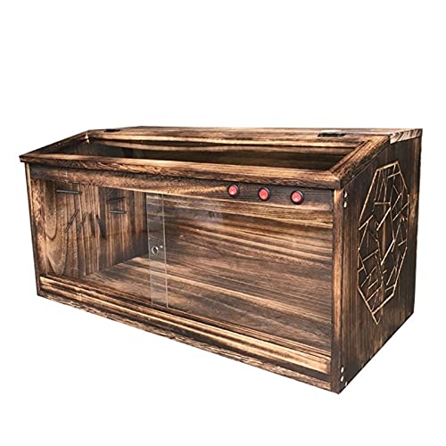 Xu-pet Vivarium de terrario de Reptiles de Madera, Caja de Criaturas de Serpiente, Lagarto, camaleón, Tortuga, Tanque de Reloj de reproducción de alimentación (Size : 80 * 40 * 40CM)