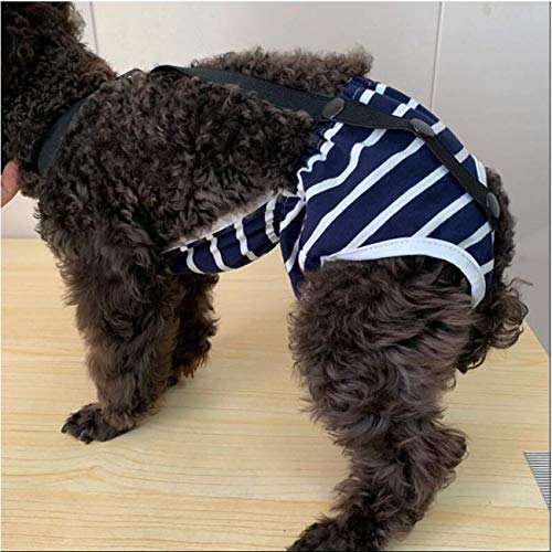 YAMAXUN Pantalones De Seguridad En Temporada De Apareamiento para Perros, Mascotas Período De Lesiones Período Menstrual Sin Entrenamiento Pantalones Fisiológicos para Cachorros Pañal Sanitario,L