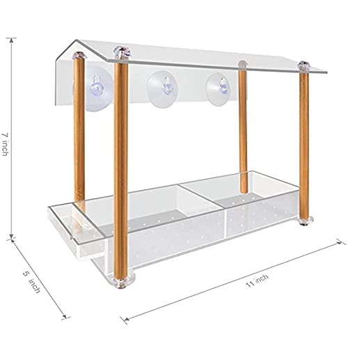 YAOLUU Comedero Exterior para Pájaros Ventana Clara Alimentador de Aves con ventosas Fuertes Birdhouses para Patio Exterior Decoración de jardín Alimentador de pájaros Colgantes para pájaros