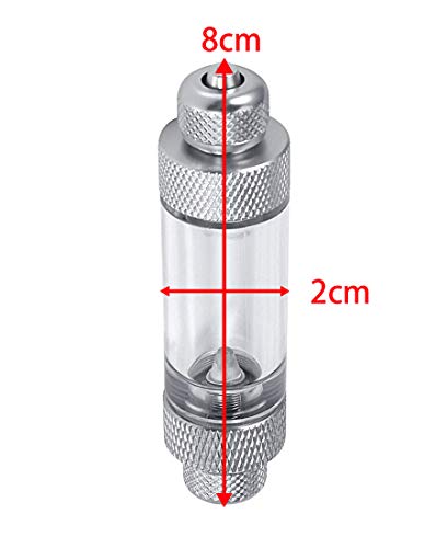 Yeemeen Contador de Burbujas, Contador de Burbujas de CO2 para Planta Agua Acuario Herramienta, Contador De Burbuja, para Ver la cantidad de Gas CO2 (8 x 2cm, Sola Cabeza)