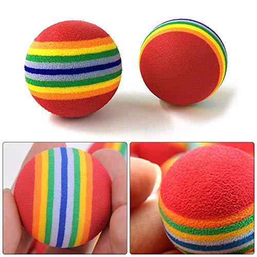 YeenGreen Gatos de la Pelota de Juguete, 20PCS Pelota Gatos Juguete Bola de Esponja Pelota Juguete Gato de Espuma Suave, para Perros y Gatos Funny Gato Bola para Jugar Entrenar al Gato