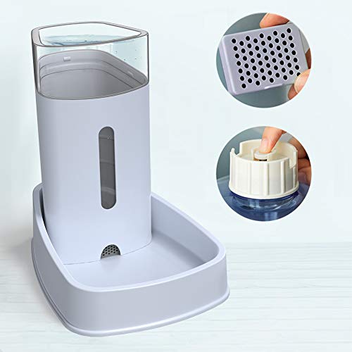 YGJT Dispensador Automático de Comida y Agua para Gatos y Perros 2 Piezas 3.8Lx2 Comederos y Bebedero para Alimentos Fuente Agua Alimentador Accesorios Mascotas (3.8Lx2)