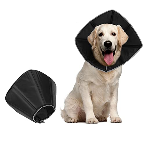 Yideng Collar de Cono para Perro para cirugía Cuello Suave de Elizabethan con Hebilla Ajustable Collar de recuperación de Mascotas con diseño Reflectante para recuperación de Perro Gato cirugía (XL)