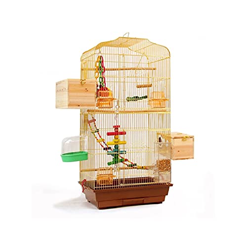 YIFEI2013-SHOP Jaula Pájaros Big Bird Jaulas para Loros Aves de Aves Alambre de Acero Birdcage Gran Casticidad Jaula Acero Conchas Colgantes Pájaros Tienda Nido Hoose Jaula