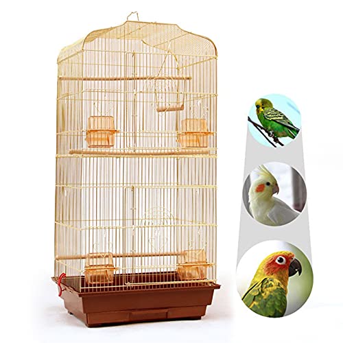 YIFEI2013-SHOP Jaula Pájaros Big Bird Jaulas para Loros Aves de Aves Alambre de Acero Birdcage Gran Casticidad Jaula Acero Conchas Colgantes Pájaros Tienda Nido Hoose Jaula