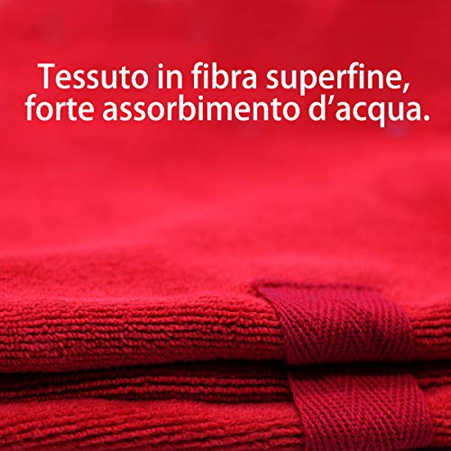 yine Guantes de baño para perros y gatos, de microfibra, para la limpieza de perros, 2 guantes para secar, para mascotas, casa de compañía, cachorro al aire libre, verde y rojo