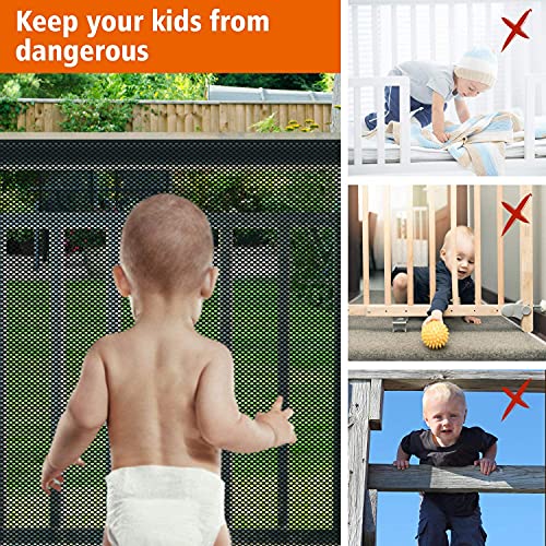 Yiomxhi Red de seguridad para niños, Red de seguridad para balcones y escaleras para bebés, Malla para cercas de barandillas de escaleras para niños y juguetes (300Lx74H CM) malla seguridad niños