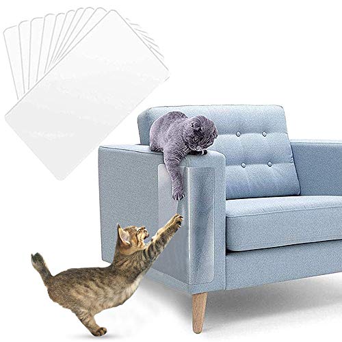 YISKY Protector de Muebles Gatos, 6 Piezas Muebles Protección, Transparente Autoadhesivas contra Arañazos Gato Protector, Protector Arañazos Sofá, Protector de Muebles para Sofá, Alfombra, Puertas