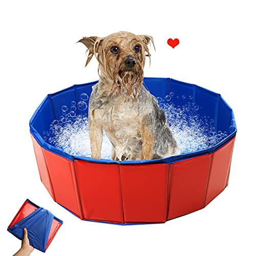 Yisscen Piscina para Perros,Plegable Piscina para Niños Bañera Portátil Bañera para Mascotas PVC Piscina Plegable para Perros Piscina Antideslizante para Perros y Gatos,para Perros,Mascotas y Niños