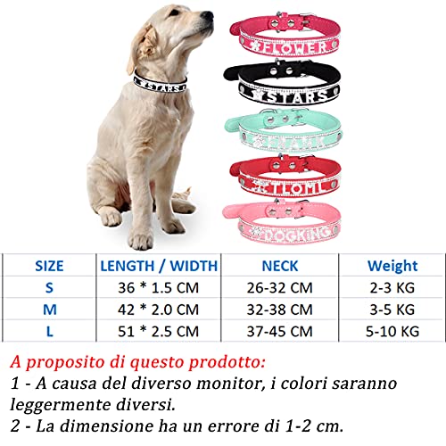 Yiwong Collar de Diamantes de Imitación con Nombre de Perro DIY, Collar De Moda De Diamantes De Imitación Personalizable para Perro(Los Diamantes de imitación Deben comprarse por Separado)