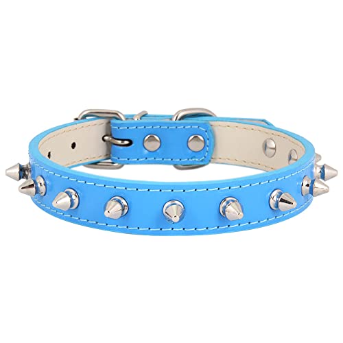 Yiwong Collar de Perro con Remaches de Uñas De Bala, Collar de Perro de Cuero con Pinchos, Collar de Cuero para Perro con Remaches, para Tamaño Mediano, Pitbull