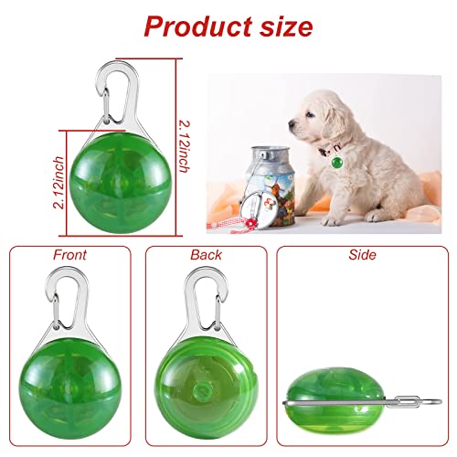 Yizhet Collar Luz LED Perro, 6 Piezas Clip-On Colgante Perro Luz para Perros y Gatos Mascotas, 3 Modos Luces de Seguridad Parpadeo Impermeable Mosquetón Luz Perro en Silicona y Mosquetón Acero