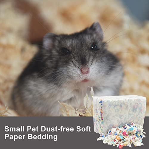 YJBE Ropa de Cama de Papel para Mascotas pequeñas, Ropa de Cama para Animales pequeños sin Polvo, Arena de Papel Colorida para Animales pequeños, para hámsteres, Conejos, Conejillos de Indias