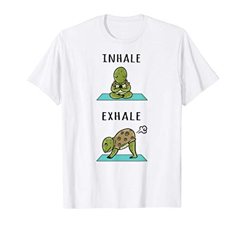 Yoga Inhale Exhale Tortuga Mascota Camiseta