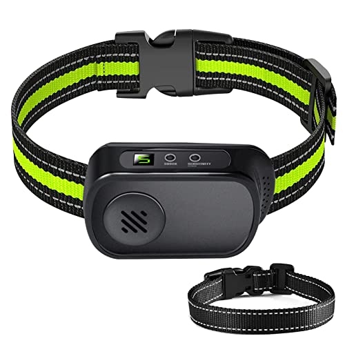 YOKISS Collar Antiladridos Perros Recargable, Collar Adiestramiento Perros con Modo de Sonido Vibrante - 2 Tiras Ajustables para Perros Pequeños Medianos Grandes, Resistente al Agua IP67