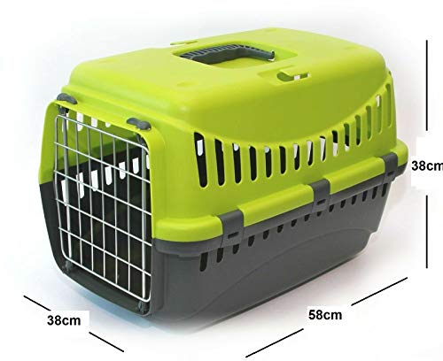 Yommy Transportin para Perros Gatos Mascotas para cinturón de Seguridad de Coche. 58X38X38cm