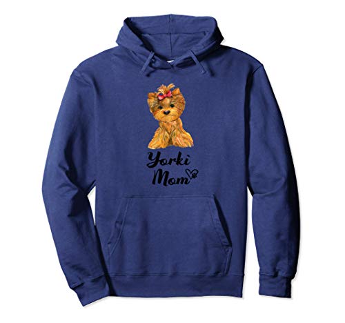 YORKI MOM perro regalo de mamá madre YORKSHIRE TERRIER Sudadera con Capucha