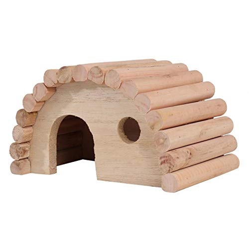 Yosoo Health Gear Casa de Madera para hámster, casa de Madera para hámsteres o jerbos, escondite de Animales pequeños, anidación de hámsteres, 10,5 x 16 x 9 cm