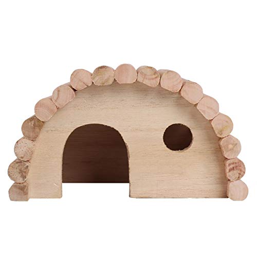 Yosoo Health Gear Casa de Madera para hámster, casa de Madera para hámsteres o jerbos, escondite de Animales pequeños, anidación de hámsteres, 10,5 x 16 x 9 cm