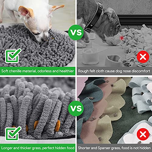 YOUTHINK Alfombra Olfativa Perros, Manta Olfativa Perro Snuffle Mat, Juguetes para Perro Inteligencia Entrenamiento Alfombrilla de Alimentación Interactivo con 4 Ventosas, Liberar el Estrés