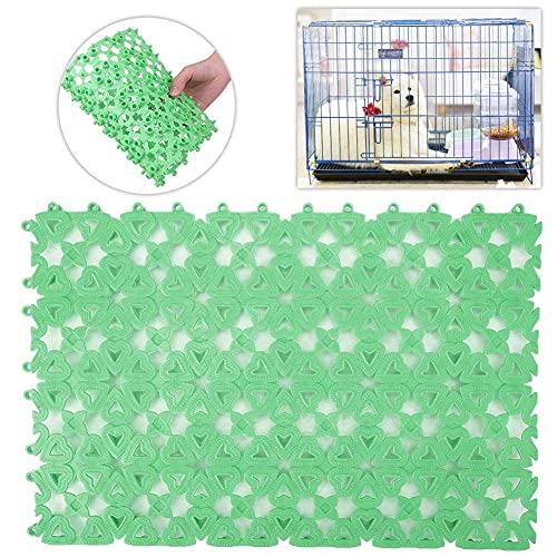 YOUTHINK Alfombrillas para Jaulas de Conejos Pies de Corral para Conejos Alfombrillas para Jaulas, Almohadillas Antideslizantes de Plástico para Gatos Perros Hámster(Verde)