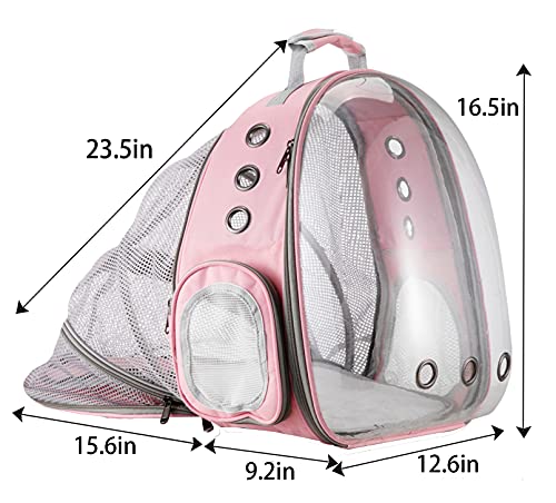 YUDOXN Mochila para Mascota.Mochila Gato y Perros Extensible.Bolso Cápsula Espacial Mochila para Gatos Perros, Mochila portátil para Transportar para Gatos y Perro. (Rosado)