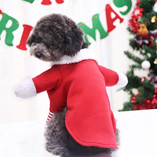 YUESEN Ropa Mascotas Navidad Ropa Mascotas Lindo Santa Claus Divertido Disfraz para Fiestas Manténgase Caliente Invierno Traje Perro Adecuado para Perros Medianos y Grandes XL