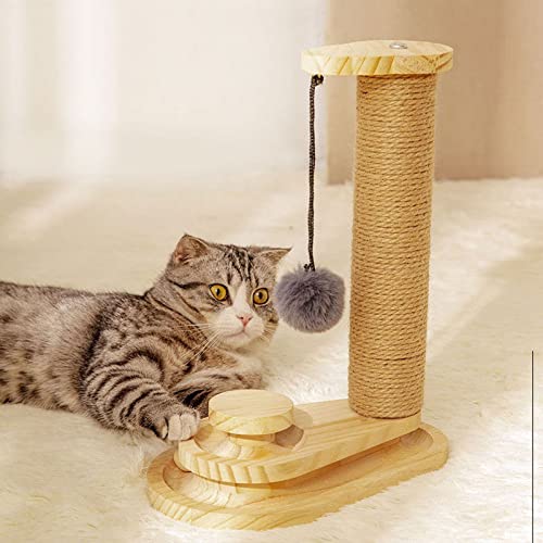 Yuxahiugmpj Cat Tree Cat Supplies Gato Juguetes de Gato Resistente a la mordida Anti-Aburrido Sisal Solid Wood Cat Tree Cat Stickling Frame Cat Entretenimiento Suministros