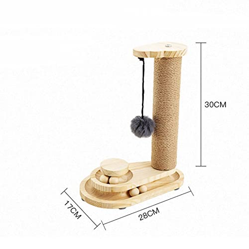 Yuxahiugmpj Cat Tree Cat Supplies Gato Juguetes de Gato Resistente a la mordida Anti-Aburrido Sisal Solid Wood Cat Tree Cat Stickling Frame Cat Entretenimiento Suministros