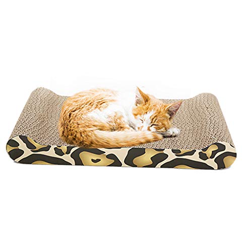 Yyooo Sofá diseño gato rascando cartón corrugado juguete - Rascador cama Pad reversible mascota gato juguete