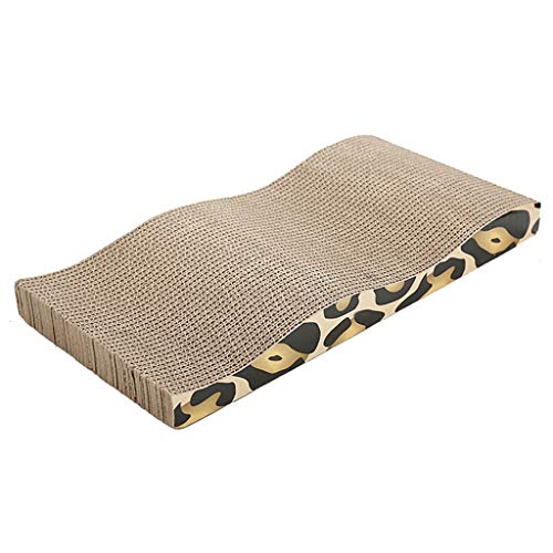 Yyooo Sofá diseño gato rascando cartón corrugado juguete - Rascador cama Pad reversible mascota gato juguete