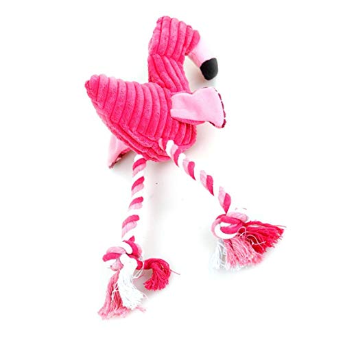 YZLSM Perro Juguetes De Peluche De Juguete De Peluche Flamenco Animal Peludo Suave Rellenado Rojo Suave Screaming Flamenco por Un Pequeño Grande Perros Sonido del Perrito De Juguete De Peluche Squeak