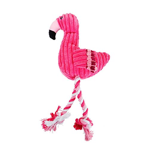 YZLSM Perro Juguetes De Peluche De Juguete De Peluche Flamenco Animal Peludo Suave Rellenado Rojo Suave Screaming Flamenco por Un Pequeño Grande Perros Sonido del Perrito De Juguete De Peluche Squeak