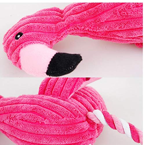 YZLSM Perro Juguetes De Peluche De Juguete De Peluche Flamenco Animal Peludo Suave Rellenado Rojo Suave Screaming Flamenco por Un Pequeño Grande Perros Sonido del Perrito De Juguete De Peluche Squeak