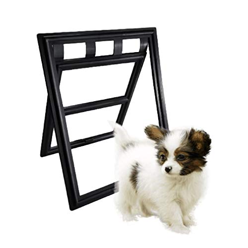 YZWHKJ Gatera Perro Gato Cerradura de la Puerta del Gato del Perro casero de la Puerta for Mascotas Camino Puerta Puerta electromagnética Gateras para Puertas (Color : Black, Size : 28x36cm)