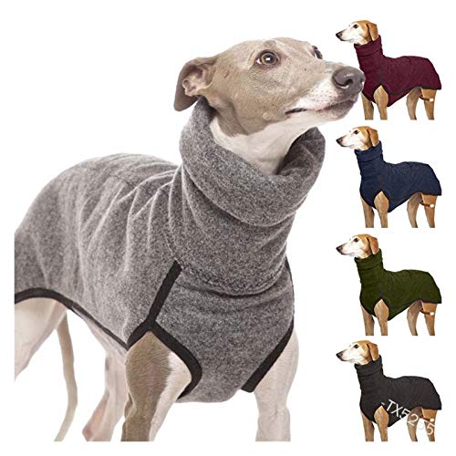 Z-Y Perro ​Ropa Cuello alto de perrito caliente for Mediana Grande Perros invierno de la capa grande del perro del Pharaoh gran danés Jerseys Mascotas Suministros (Color : Light Gray, Size : M)