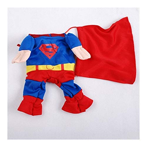 Z-Y Ropa para Mascotas Perros Escudo for la Capa Perros Se admiten Pequeño Traje Chihuahua Ropa Divertida Ropa for Perros Perrito del Traje (Color : Superman Custome, Size : 2)