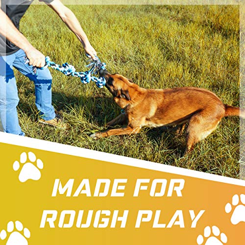 z zazizou ZZAZIZOU 3 Juego de Cuerdas para Perros Grandes - Muy Fuerte - Apto para Perros medianos y Grandes - Juguete de excelente ocupación - 100% algodón Lavable - Seguro de Usar morder