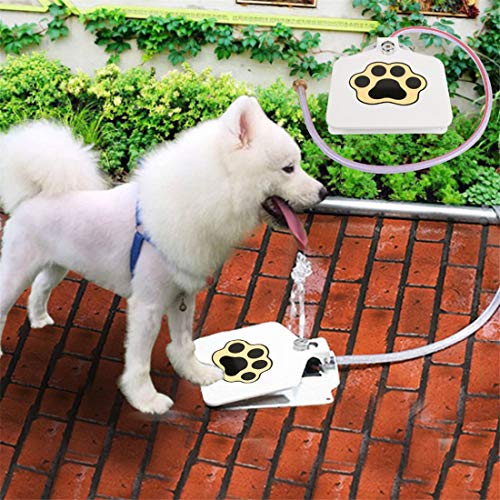 ZAAQ Fuente para Mascotas Alimentador Automático De Agua para Perros Fuente para Agua Potable Activada para Mascotas Al Aire Libre Manguera Paso Pedal De Rociado Pedal Botella De Agua